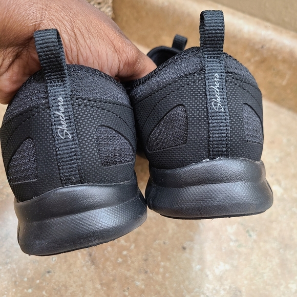 Skechers Women's Black Memory Foam Slip On Comfort Sneakers Shoes Size 9 - Picture 7 of 10